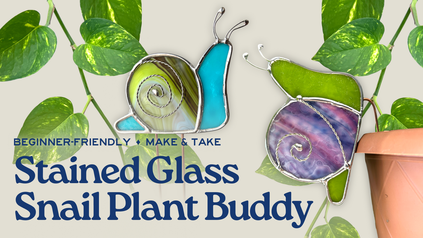 Stained Glass Snail Plant Buddy - July 11th