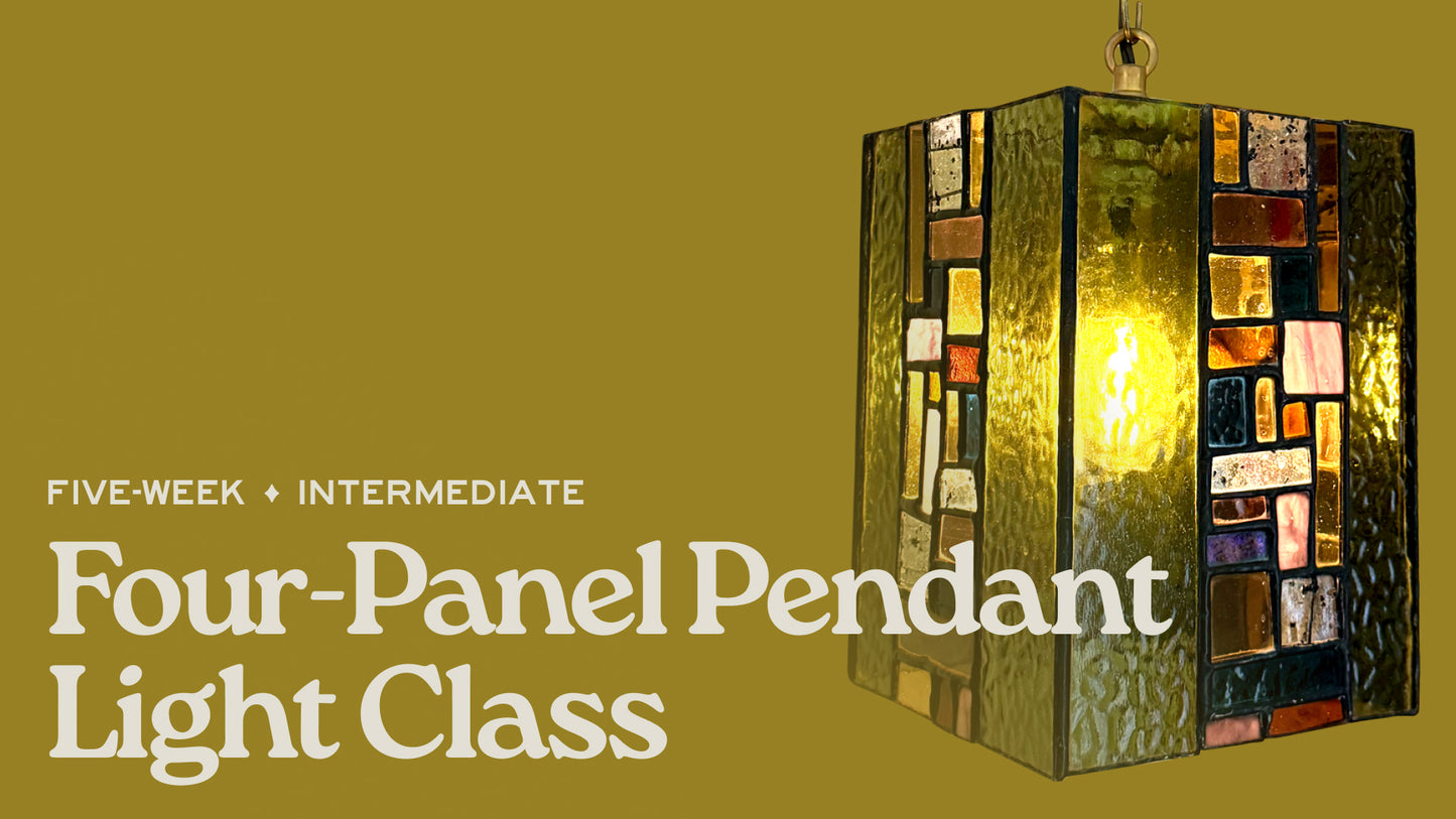 Intermediate Copper Foil 4-Panel Pendant Light - 5-Week Class - Sundays (Oct/Nov)